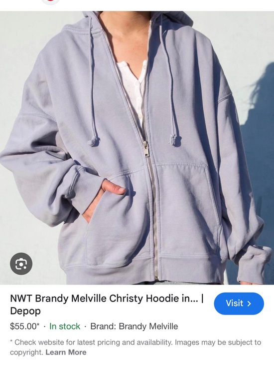 Brandy Melville Jackets & Blazers - Brandy Melville Light Purple Zip-Up Hoodie